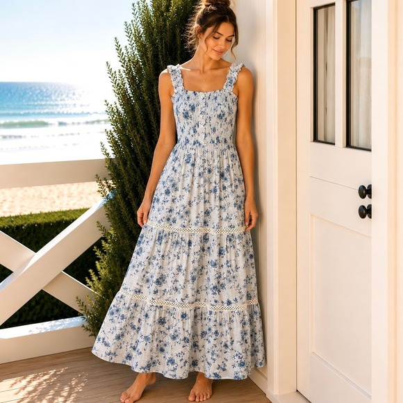 Anthropologie Dresses & Skirts - Anthropologie Just Found Large Maxi Dress Cottagecore Romantic Coquette Feminine